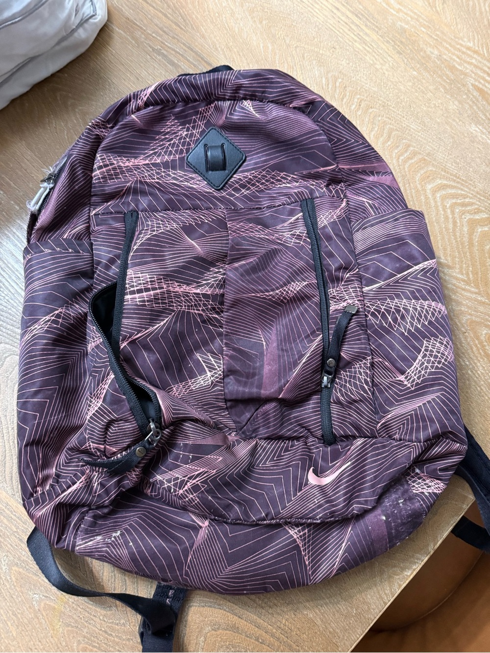 Men's Pink Patterned Backpack - Lightweight Everyday Bag